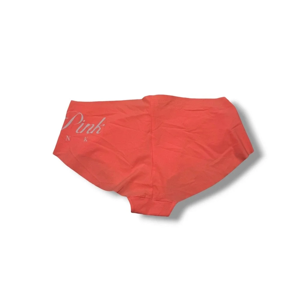 Victoria's Secret‎ PINK Seamless Hipster Panty Womens XL Orange No Show Logo NWT